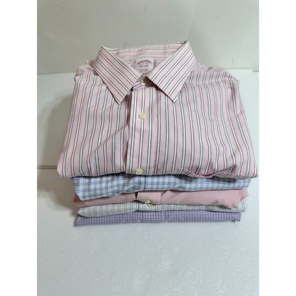 LOT OF 5 Brooks Brothers Button Long Sleeve Dress Shirt Sz 17-17 1/2 34/35 #14 - Picture 15 of 16